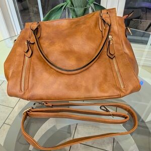 Chic Brown Shoulder Tote By Plambag